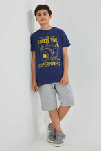 Load image into Gallery viewer, Redtag-Navy-Freeze-Time-Tee-Graphic-T-Shirts-Senior-Boys-9 to 14 Years