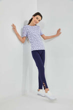 Load image into Gallery viewer, Redtag-White/Black-Ditsy-Print-T-Shirt-Graphic-T-Shirts-Senior-Girls-9 to 14 Years