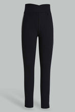 Load image into Gallery viewer, Redtag-Black-Pique-Leggings-With-Print-Category:Leggings,-Colour:Black,-Filter:Senior-Girls-(9-to-14-Yrs),-GSR-Leggings,-New-In,-New-In-GSR,-Non-Sale,-S22D,-Section:Kidswear,-TBL-Senior-Girls-