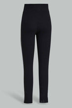Load image into Gallery viewer, Redtag-Black-Pique-Leggings-With-Print-Category:Leggings,-Colour:Black,-Filter:Senior-Girls-(9-to-14-Yrs),-GSR-Leggings,-New-In,-New-In-GSR,-Non-Sale,-S22D,-Section:Kidswear,-TBL-Senior-Girls-