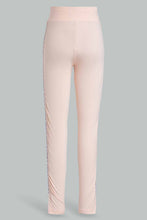 Load image into Gallery viewer, Redtag-Pink-Pique-Leggings-With-Print-Category:Leggings,-Colour:Pink,-Filter:Senior-Girls-(9-to-14-Yrs),-GSR-Leggings,-New-In,-New-In-GSR,-Non-Sale,-S22D,-Section:Kidswear,-TBL-Senior-Girls-
