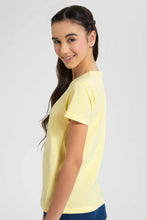 Load image into Gallery viewer, Redtag-Yellow-Basic-T-Shirt-Category:T-Shirts,-Colour:Yellow,-Filter:Senior-Girls-(9-to-14-Yrs),-GSR-T-Shirts,-New-In,-New-In-GSR,-Non-Sale,-S22D,-Section:Kidswear,-TBL-Senior-Girls-9 to 14 Years