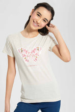 Load image into Gallery viewer, Redtag-Beige-Basic-T-Shirt-Category:T-Shirts,-Colour:Beige,-Filter:Senior-Girls-(9-to-14-Yrs),-GSR-T-Shirts,-New-In,-New-In-GSR,-Non-Sale,-S22D,-Section:Kidswear,-TBL-Senior-Girls-9 to 14 Years