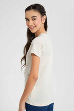 Load image into Gallery viewer, Redtag-Beige-Basic-T-Shirt-Category:T-Shirts,-Colour:Beige,-Filter:Senior-Girls-(9-to-14-Yrs),-GSR-T-Shirts,-New-In,-New-In-GSR,-Non-Sale,-S22D,-Section:Kidswear,-TBL-Senior-Girls-9 to 14 Years