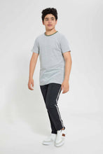 Load image into Gallery viewer, Redtag-Olive-Jacquard-Plain-Tee-Plain-T-Shirts-Senior-Boys-9 to 14 Years
