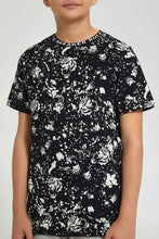 Load image into Gallery viewer, Redtag-Black-Bsr-Splatter-Tiger-Tee-Graphic-T-Shirts-Senior-Boys-9 to 14 Years