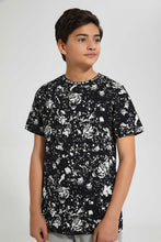 Load image into Gallery viewer, Redtag-Black-Bsr-Splatter-Tiger-Tee-Graphic-T-Shirts-Senior-Boys-9 to 14 Years