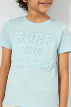تنزيل الصورة على معرض الصور، Redtag-Green-Wave-Print-T-Shirt-Graphic-T-Shirts-Boys-2 to 8 Years