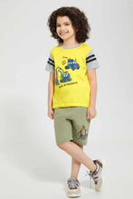 Load image into Gallery viewer, Redtag-Yellow-Truck-Print-T-Shirt-Graphic-T-Shirts-Boys-2 to 8 Years