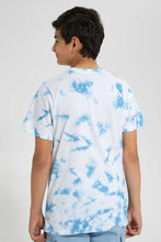 Load image into Gallery viewer, Redtag-Blue-Bsr-Tye-Dye-Tee-Graphic-T-Shirts-Senior-Boys-9 to 14 Years