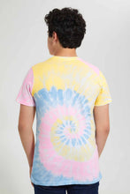 Load image into Gallery viewer, Redtag-White-Bsr-Tye-Dye-Tee-Embellished-T-Shirts-Senior-Boys-9 to 14 Years