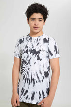 تنزيل الصورة على معرض الصور، Redtag-White-Bsr-Tye-Dye-Tee-Embellished-T-Shirts-Senior-Boys-9 to 14 Years