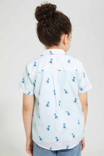 Load image into Gallery viewer, Redtag-White-Plane-Print-Shirt-And-T-Shirt-Set-Casual-Shirts-Boys-2 to 8 Years