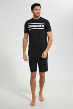 Load image into Gallery viewer, Redtag-Black-Pyjama-Set-Pyjama-Sets-Men's-