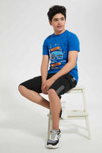 Load image into Gallery viewer, Redtag-Blue-Adventure-Tee-Graphic-T-Shirts-Senior-Boys-9 to 14 Years