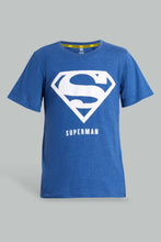 تنزيل الصورة على معرض الصور، Redtag-Blue-Superman-Tee-Graphic-T-Shirts-Senior-Boys-9 to 14 Years