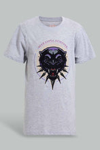 Load image into Gallery viewer, Redtag-Grey-Mel-Black-Panther-Tee-BSR-T-Shirts,-Category:T-Shirts,-Colour:Grey,-Filter:Senior-Boys-(9-to-14-Yrs),-New-In,-New-In-BSR,-Non-Sale,-S22D,-Section:Kidswear,-TBL-Senior-Boys-9 to 14 Years