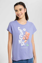 Load image into Gallery viewer, Redtag-Purple-Casual-T-Shirt-Category:T-Shirts,-Colour:Purple,-Filter:Senior-Girls-(9-to-14-Yrs),-GSR-T-Shirts,-New-In,-New-In-GSR,-Non-Sale,-S22D,-Section:Kidswear,-TBL-Senior-Girls-9 to 14 Years