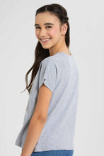 Load image into Gallery viewer, Redtag-Mid-Grey-Casual-T-Shirt-Category:T-Shirts,-Colour:Grey,-Filter:Senior-Girls-(9-to-14-Yrs),-GSR-T-Shirts,-New-In,-New-In-GSR,-Non-Sale,-S22D,-Section:Kidswear,-TBL-Senior-Girls-9 to 14 Years