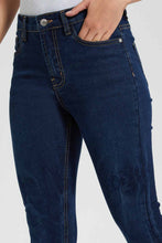 Load image into Gallery viewer, Redtag-Dark-Wash-Mid-Waist-Jean-Category:Jeans,-Colour:Darkwash,-Filter:Women's-Clothing,-New-In,-New-In-Women-APL,-Non-Sale,-RMD_Festive,-S22C,-Section:Women,-Women-Jeans-Women's-