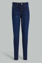 Load image into Gallery viewer, Redtag-Dark-Wash-Mid-Waist-Jean-Category:Jeans,-Colour:Darkwash,-Filter:Women's-Clothing,-New-In,-New-In-Women-APL,-Non-Sale,-RMD_Festive,-S22C,-Section:Women,-Women-Jeans-Women's-