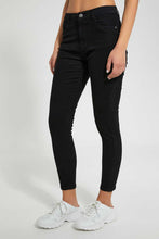 Load image into Gallery viewer, Redtag-Black-High-Wasit-Jean-Jeans-High-Rise-Women's-