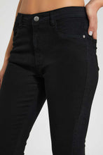 Load image into Gallery viewer, Redtag-Black-High-Wasit-Jean-Jeans-High-Rise-Women's-