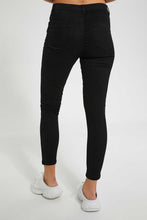 Load image into Gallery viewer, Redtag-Black-High-Wasit-Jean-Jeans-High-Rise-Women's-
