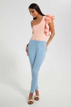 Load image into Gallery viewer, Redtag-Blue-Acid-Wash-Jegging-Jeggings-Women's-