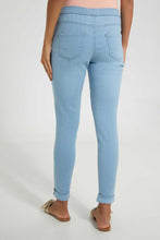 Load image into Gallery viewer, Redtag-Blue-Acid-Wash-Jegging-Jeggings-Women's-