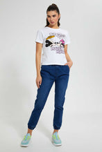 Load image into Gallery viewer, Redtag-Dark-Wash-Knit-Denim-Jogger-Jeggings-Women's-