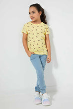 Load image into Gallery viewer, Yellow And Peach Floral T-Shirt (Pack of 2)