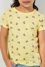 Load image into Gallery viewer, Yellow And Peach Floral T-Shirt (Pack of 2)
