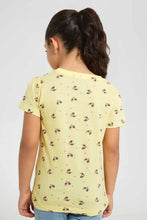 Load image into Gallery viewer, Yellow And Peach Floral T-Shirt (Pack of 2)