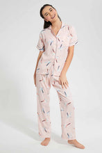 Load image into Gallery viewer, Pink Bunny Pajama Set (2 Piece)
