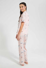 Load image into Gallery viewer, Pink Bunny Pajama Set (2 Piece)