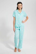 Load image into Gallery viewer, Blue Bunny Pajama Set (2 Piece)