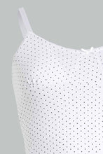 تنزيل الصورة على معرض الصور، Redtag-Pink-X-White/Black-Polka-Dots-(2Pcs)-Vests-Senior-Girls-9 to 14 Years