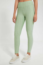 Load image into Gallery viewer, Redtag-Green-Jacquard-Active-Pant-Joggers-Women's-