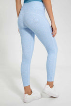 Load image into Gallery viewer, Blue All-Over Print Active Pant