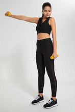 Load image into Gallery viewer, Redtag-Black-Jacquard-Active-Pant-Joggers-Women's-
