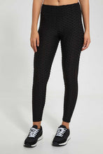 Load image into Gallery viewer, Redtag-Black-Jacquard-Active-Pant-Joggers-Women's-