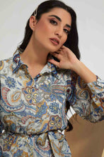 تنزيل الصورة على معرض الصور، Redtag-Assorted-Paisley-Printed-Lurex-Dobby-Tiered-Dress-Dresses-Women's-