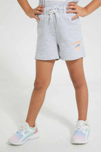 Load image into Gallery viewer, Redtag-Grey-Melange-Chest-Placement-Print-Set-Sets-Girls-2 to 8 Years