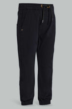 Load image into Gallery viewer, Redtag-Black-Twill-Jogger-Pants-Jogger-Fit-Infant-Boys-3 to 24 Months