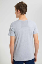 تنزيل الصورة على معرض الصور، Redtag-Grey-Melange-Hd-Print-Tee-Graphic-T-Shirts-Senior-Boys-9 to 14 Years