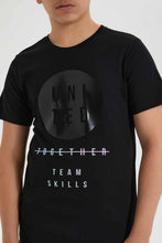 Load image into Gallery viewer, Redtag-Black-Reflective-Beyound-Tee-Graphic-T-Shirts-Senior-Boys-9 to 14 Years