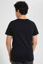 Load image into Gallery viewer, Redtag-Black-Reflective-Beyound-Tee-Graphic-T-Shirts-Senior-Boys-9 to 14 Years
