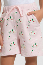 تنزيل الصورة على معرض الصور، Redtag-Assorted-Aop-Short-Casual-Shorts-Girls-2 to 8 Years