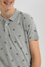 تنزيل الصورة على معرض الصور، Redtag-Grey-Melange-Allover-Polo-Tee-Polo-Shirts-Senior-Boys-9 to 14 Years